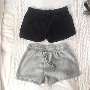 Black and grey sweatshorts